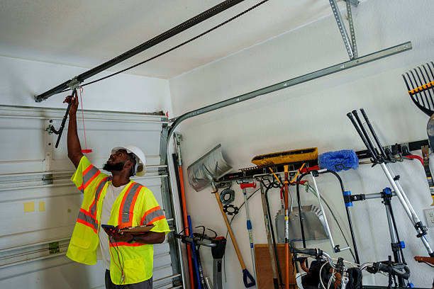 Professional Garage Door technician working in Hector, MN